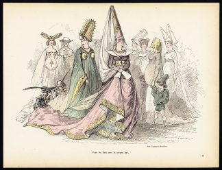 Antique Print-MIDDLE AGES-15TH CENTURY-COSTUME-Gillot-Alfred Grevin-1865