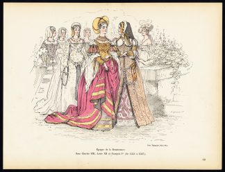 Antique Print-RENAISSANCE-LOUIS XII-FRANCIS I-COSTUME-Gillot-Alfred Grevin-1865