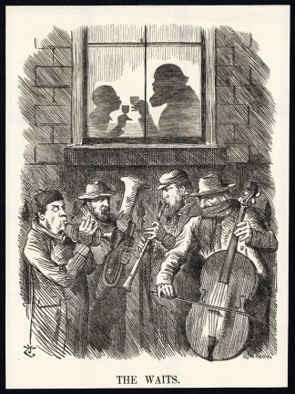 Antique Print-STREET MUSICIAN-PLAYING MUSIC-Swain-1880