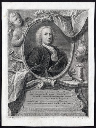 Antique Print-PORTRAIT-ARNOLD HOOGVLIET-POET-Jakob Houbraken-1720