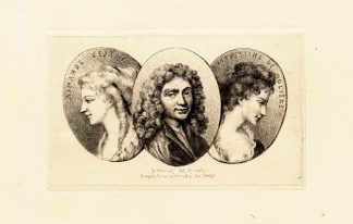 Antique Print-MOLIERE-WIFE-BEJART-MADELEINE-PORTRAIT-MEDALLION-Houssaye-1880