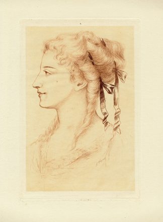 Antique Print-MOLIERE-DAUGHTER MADELEINE-PORTRAIT-Houssaye-Hanriot-1880