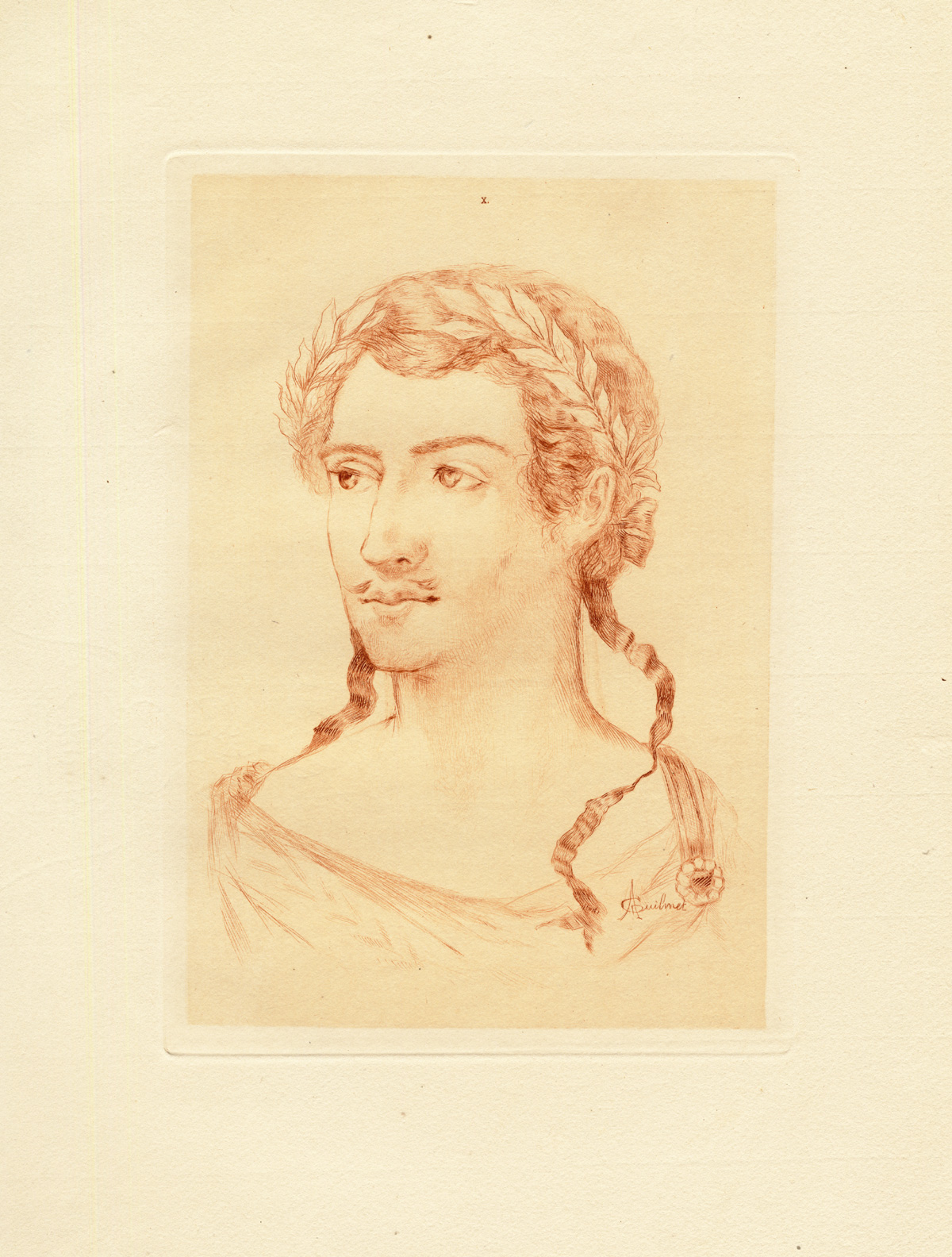 , Antique Print-MOLIERE-PORTRAIT-Houssaye-Guilmet-1880, Pictura Antique Prints