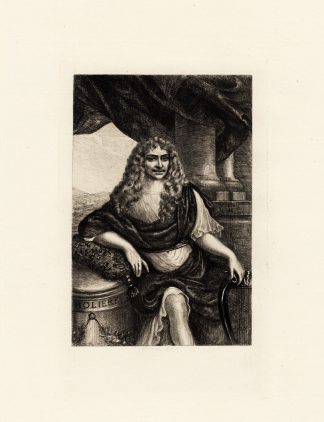Antique Print-MOLIERE-PORTRAIT-APOLLO-HARP-Louis XIV-Houssaye-Hanriot-1880