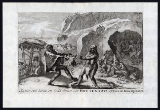 Antique Print-HOTTENTOT-KHOIKHOI-DIVINATION-CAPE GOOD HOPE-Decker-Aysma-1685
