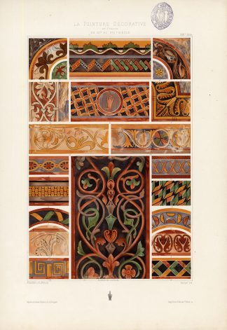Antique Print-DECORATION-ORNAMENT-FRANCE-PLATE 21-Gelis Didot-Spiegel-1875