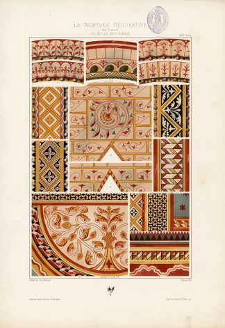 Antique Print-DECORATION-ORNAMENT-FRANCE-PLATE 16-Gelis Didot-Benard-1875