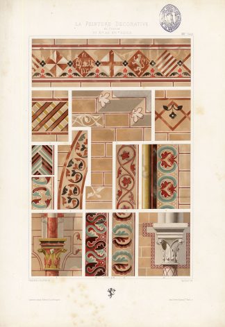 Antique Print-DECORATION-ORNAMENT-FRANCE-PLATE 4-Gelis Didot-Gaulard-1875
