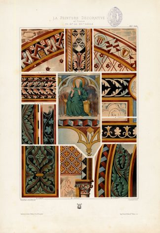 Antique Print-DECORATION-ORNAMENT-FRANCE-PLATE 37-Gelis Didot-Gaulard-1875