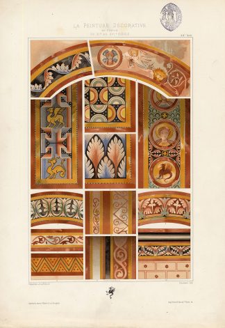 Antique Print-DECORATION-ORNAMENT-FRANCE-PLATE 15-Gelis Didot-Daumont-1875