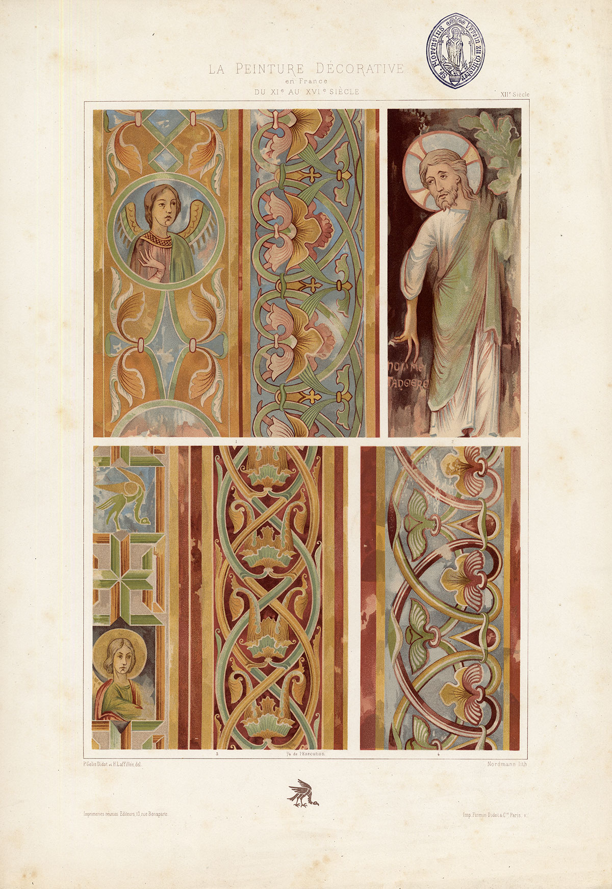 , Antique Print-DECORATION-ORNAMENT-FRANCE-PLATE 1-Gelis Didot-Nordmann-1875, Pictura Antique Prints