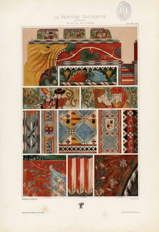 Antique Print-DECORATION-ORNAMENT-FRANCE-PLATE 39-Gelis Didot-Spiegel-1875