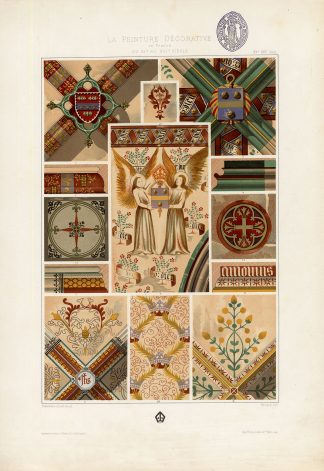 Antique Print-DECORATION-ORNAMENT-FRANCE-PLATE 40-Gelis Didot-Benard-1875