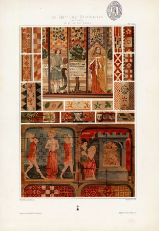 Antique Print-DECORATION-ORNAMENT-FRANCE-PLATE 27-Gelis Didot-Nordmann-1875