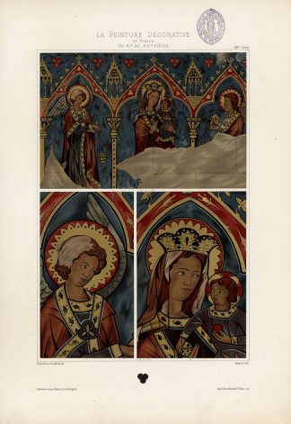 Antique Print-DECORATION-ORNAMENT-FRANCE-MARY-PLATE 18-Gelis Didot-Spiegel-1875