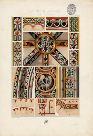 Antique Print-DECORATION-ORNAMENT-FRANCE-PLATE 17-Gelis Didot-Gaulard-1875