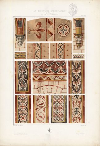 Antique Print-DECORATION-ORNAMENT-FRANCE-PLATE 7-Gelis Didot-Benard-1875