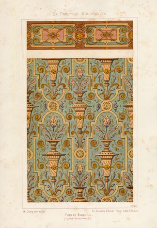 Antique Print-DECORATION-ORNAMENT-RENAISSANCE STYLE-PLATE 48-Gruz-1860