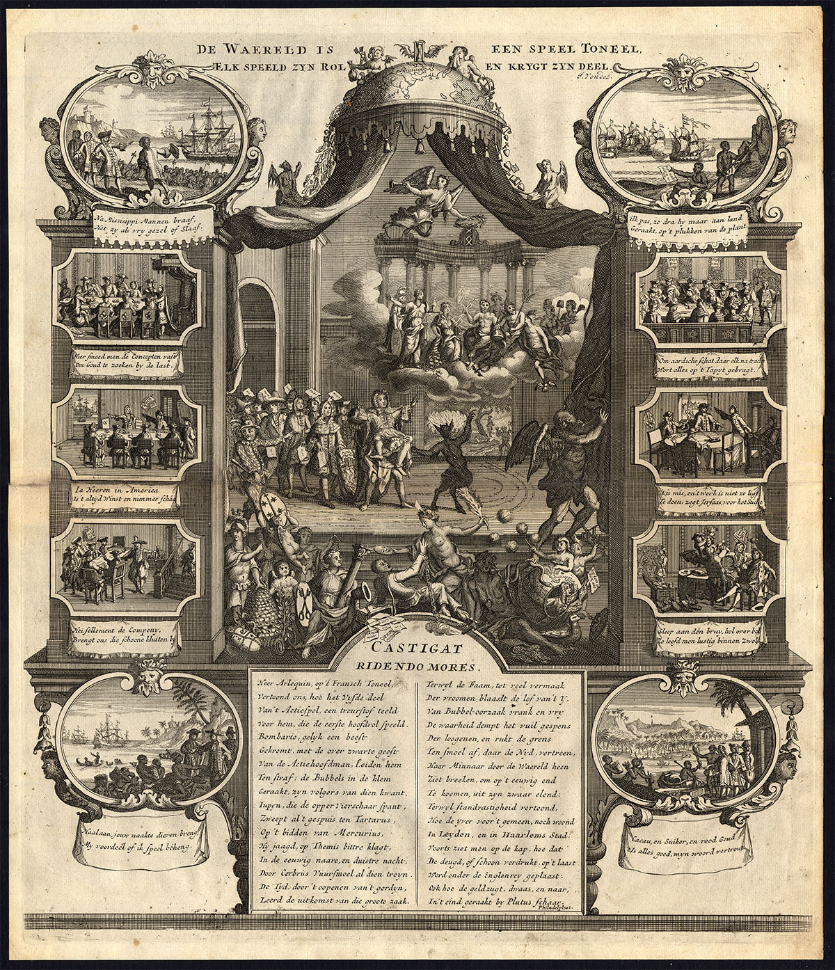 Lb9082 416x483 Antique Print-STOCK MARKET-SATIRE-STAGE-THEATER-PLAY-John Law-1720