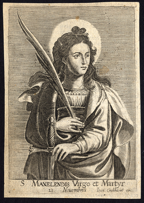 Mp2230 416x587 Antique Print-SAINT MAXELLENDIS-MARTYR-PORTRAIT-Rosweydus-Cnobbaert-1626