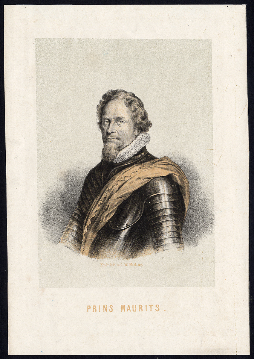 , Antique Print-PRINCE OF ORANGE-MAURITS-NASSAU-PORTRAIT-Mieling-1872, Pictura Antique Prints