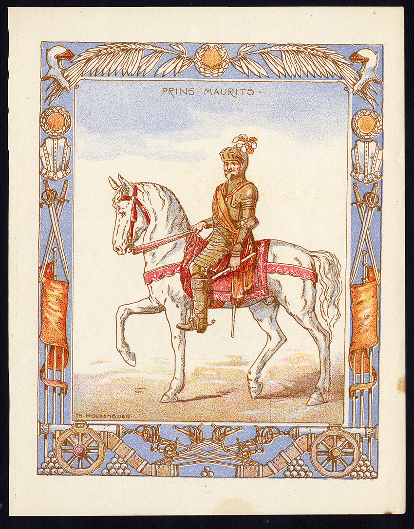 , Antique Print-PRINCE OF ORANGE-MAURITS-NASSAU-PORTRAIT-Molkenboer-1910, Pictura Antique Prints
