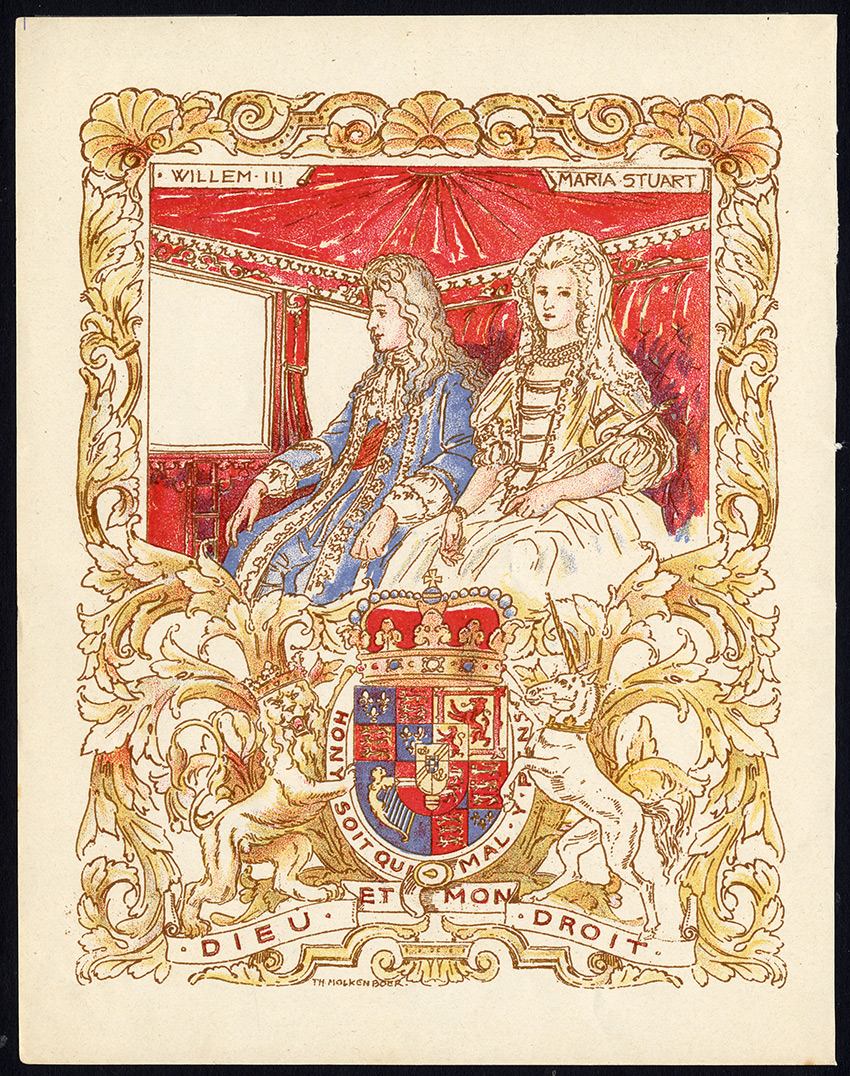 , Antique Print-WILLIAM III-PRINCE-NASSAU-ORANGE-MARY STUART-Molkenboer-1910, Pictura Antique Prints