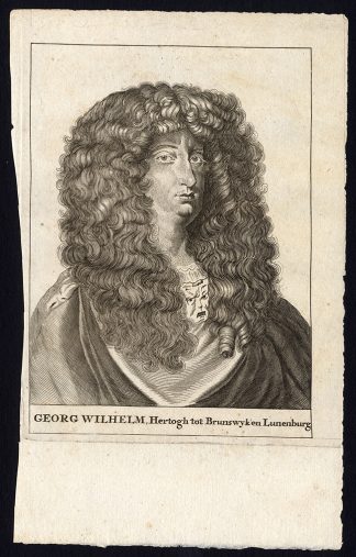 Antique Print-GEORGE WILLIAM-WILHELM-DUKE-BRUNSWICK-LUNEBURG-PORTRAIT-1750