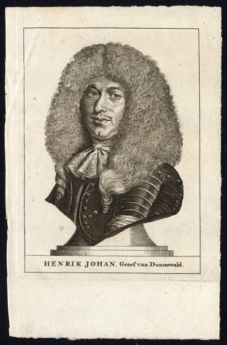 Antique Print-HEINRICH JOHANN-COUNT OF DUNNEWALD-PORTRAIT-1750