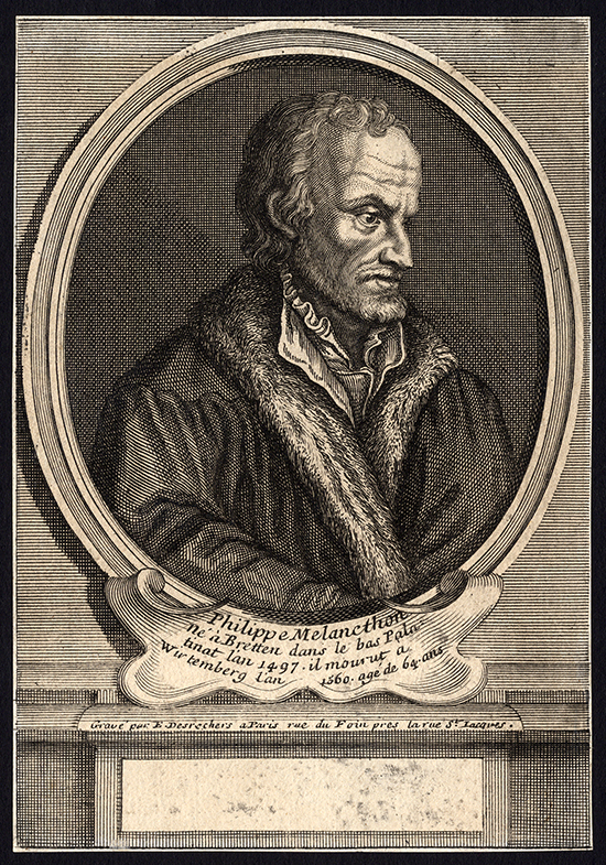 , Antique Print-PHILIPP MELANCHTON-SCHWARTZERDT-REFORMATION-Desrochers-1735, Pictura Antique Prints