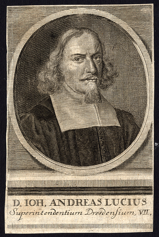 , Antique Print-JOHANN ANDREAS LUCIUS-LUTHERAN THEOLOGIAN-PORTRAIT-1680, Pictura Antique Prints