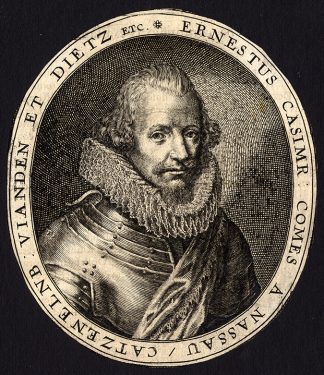 Antique Print-ERNST CASIMIR I OF NASSAU DIETZ-COUNT-PORTRAIT-de Passe-1616