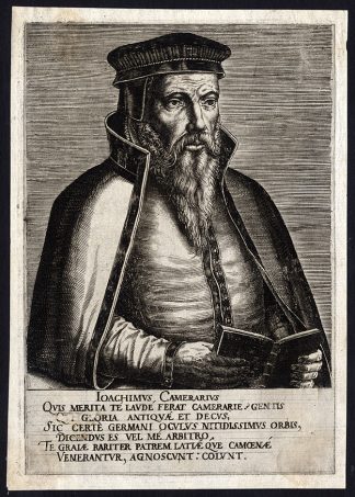 Antique Print-JOACHIM CAMERARIUS-KAMMERMEISTER-PORTRAIT-1600