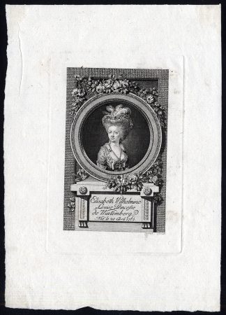 Antique Print-ELISABETH OF WURTTEMBERG-ARCHDUCHESS-PORTRAIT-Suntach-1770