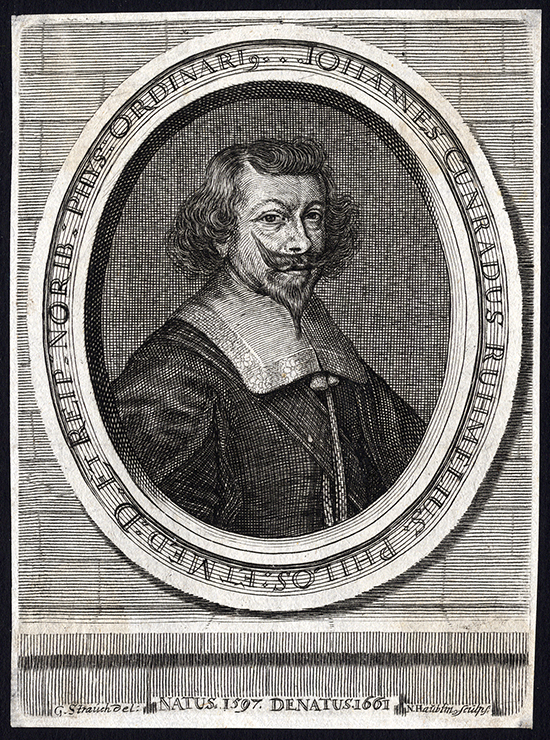 , Antique Print-JOHANNES CUNRADUS RUHMELIUS-MEDICAL DOCTOR-PORTRAIT-Haublin-1750, Pictura Antique Prints