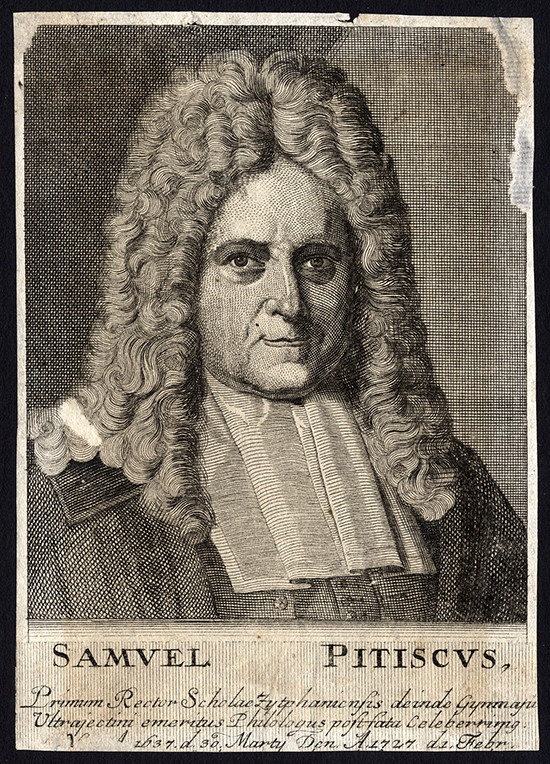 , Antique Print-SAMUEL PITISCUS-CLASSICAL SCHOLAR-PORTRAIT-1700, Pictura Antique Prints