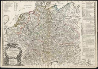 Antique Map-GERMANY-EMPIRE-STATES-NETHERLANDS-Sanson-Vaugondy-Delamarche-1793