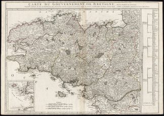 Antique Map-FRANCE-BRETAGNE-BRITTANY-Vaugondy-Delamarche-1793