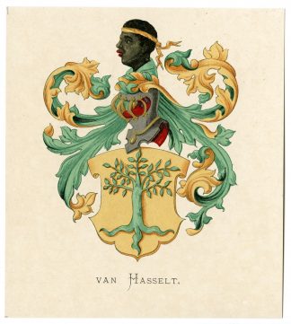 Antique Print-VAN HASSELT-COAT OF ARMS-FAMILY CREST-Vorsterman-Wenning-1885
