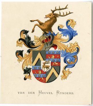 Antique Print-VAN DEN HEUVEL RYNDERS-ARMS-FAMILY CREST-Vorsterman-Wenning-1885