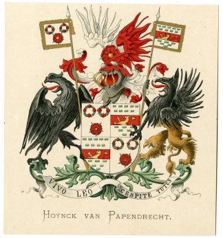 Antique Print-HOYNCK VAN PAPENDRECHT-ARMS-FAMILY CREST-Vorsterman-Wenning-1885