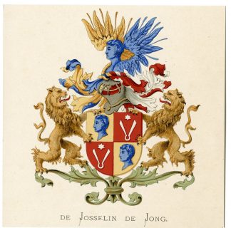 Antique Print-DE JOSSELIN DE JONG-COAT ARMS-FAMILY CREST-Vorsterman-Wenning-1885