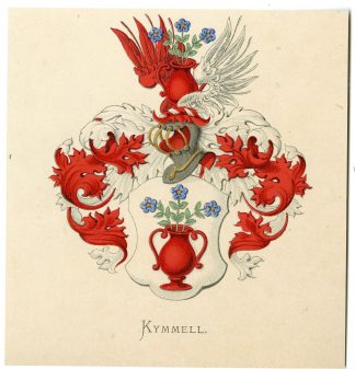 Antique Print-KYMMELL-COAT OF ARMS-FAMILY CREST-Vorsterman-Wenning-1885
