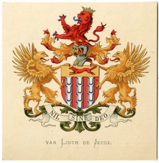 Antique Print-VAN LIDTH DE JEUDE-COAT ARMS-FAMILY CREST-Vorsterman-Wenning-1885