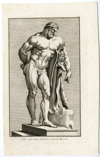 Mythology Prints-Ancient History-Statues-Hercules ao.-mostly by Joseph Stöber-c.1795