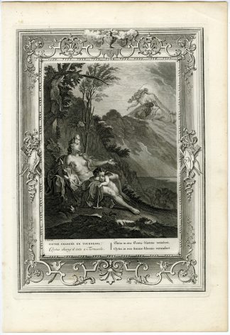 Antique Print-CLYTIA-APOLLO-SUNFLOWER-Picart-1733