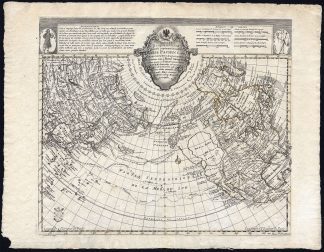 Antique Map-NORTHERN PASSAGE-PACIFIC OCEAN-AMERICA-ASIA-Sauerbrey-Euler-1753