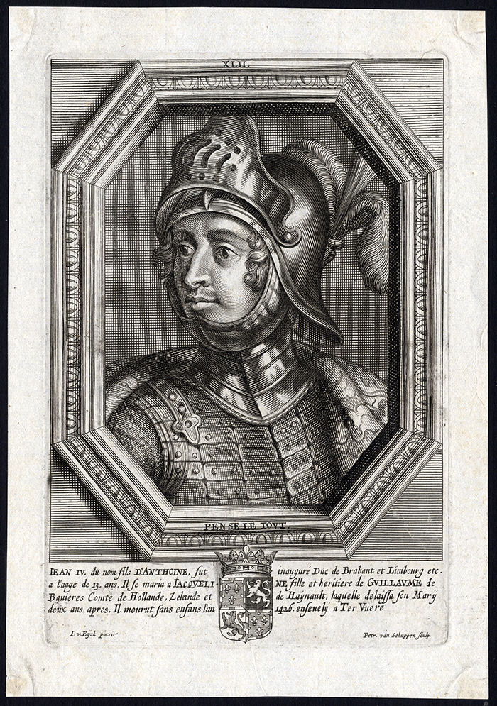 , Antique Print-JOHN IV-BRABANT-LIMBURG-van Schuppen-1663, Pictura Antique Prints