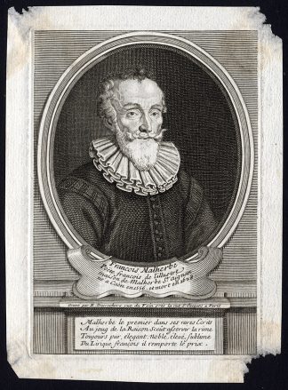 Antique Print-FRANCOIS MALHERBE-POET-CRITIC-TRANSLATOR-Desrochers-ca. 1720