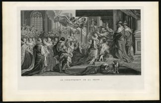 Antique Print-RUBENS-CORONATION-MARIA DE MEDICI-Pierron & Duthee-Rubens-ca. 1850